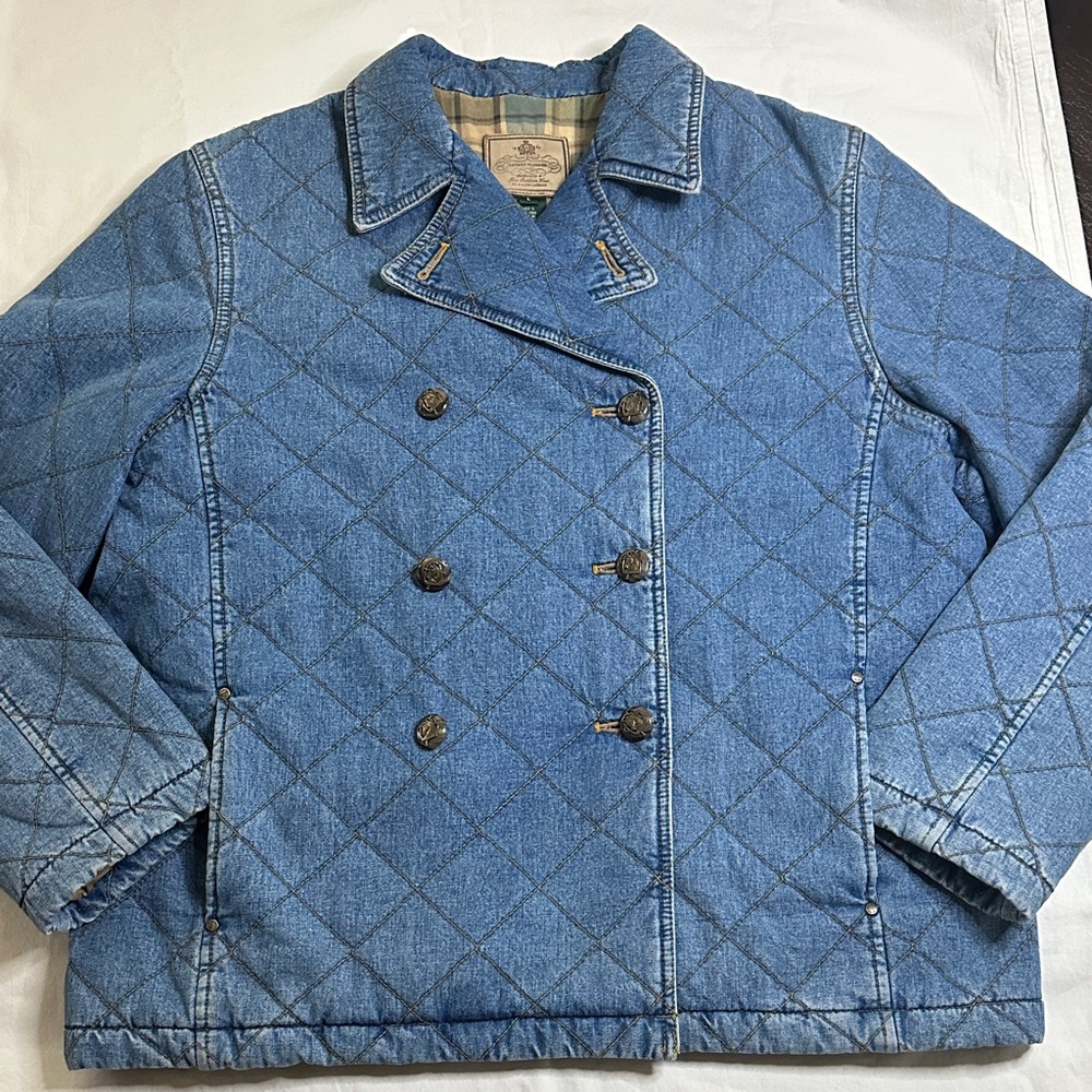 Lauren Jeans Co. by Ralph Lauren Denim Quilted Jacket Size L